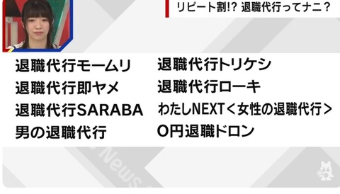 「やめたらええねん」「モームリ」を超える退職代行会社名を考えるスレ