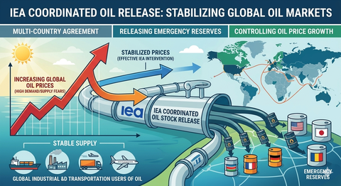IEA 加盟国が過去最大規模約4億バレルの石油備蓄の協調放出と開始