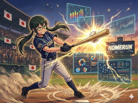 ワイ「チャッピー、ホームランを打つJKの画像を生成して」ChatGPT「……」