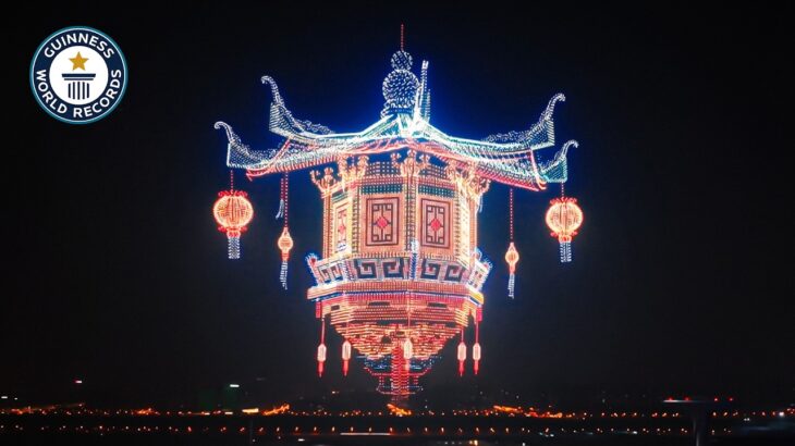 【動画】中国ドローンショー、さらにゴージャスに