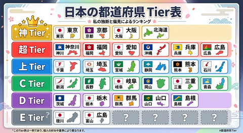 AIが作った「日本の都道府県」ランキング🤖
